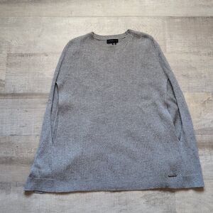 Donna Karan Womens Sleeveless Poncho Wool Blended Sweater Size XS/S Gray